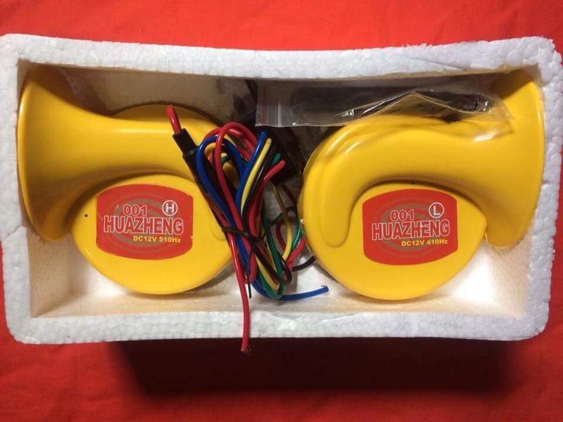 Còi vàng ngân âm thanh to dùng cho xe ô tô, xe tải, xe máy