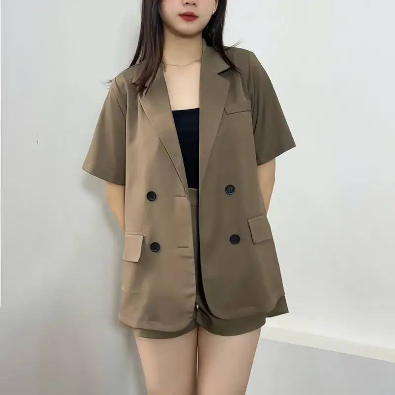 S115 - SET VEST NỮ KÈM QUẦN SHORT, KHÔNG KÈM ÁO TRONG Kem Top Women 0