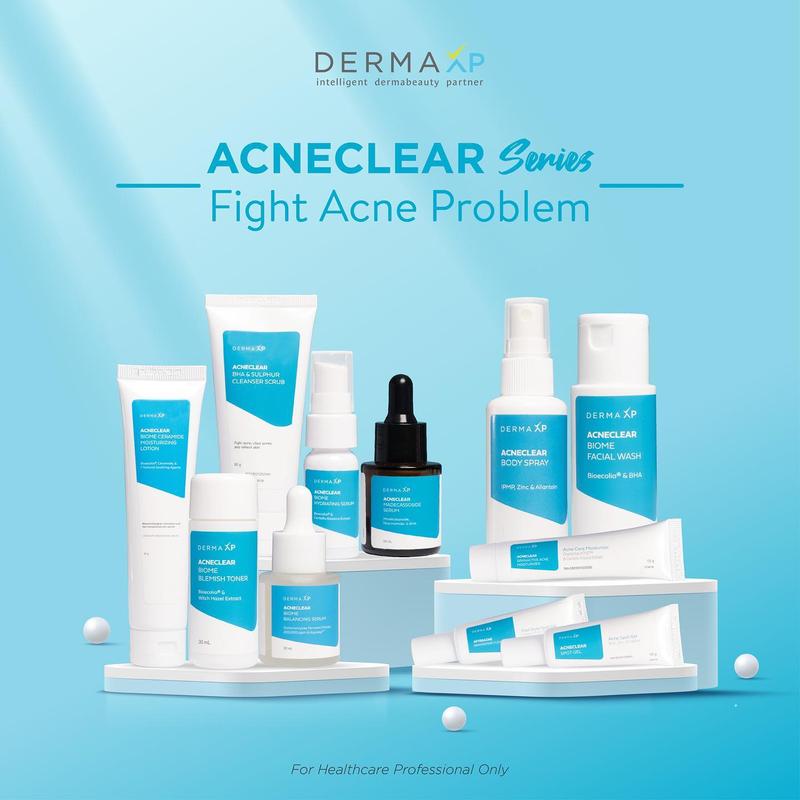 DERMA XP ACNE CLEAR BIOME FACIAL WASH, ACNE FACIAL WASH, SABUN MUKA KULIT BERJERAWAN 30 ml Berjerawat Kering Membersihkan Wajah Extract 5