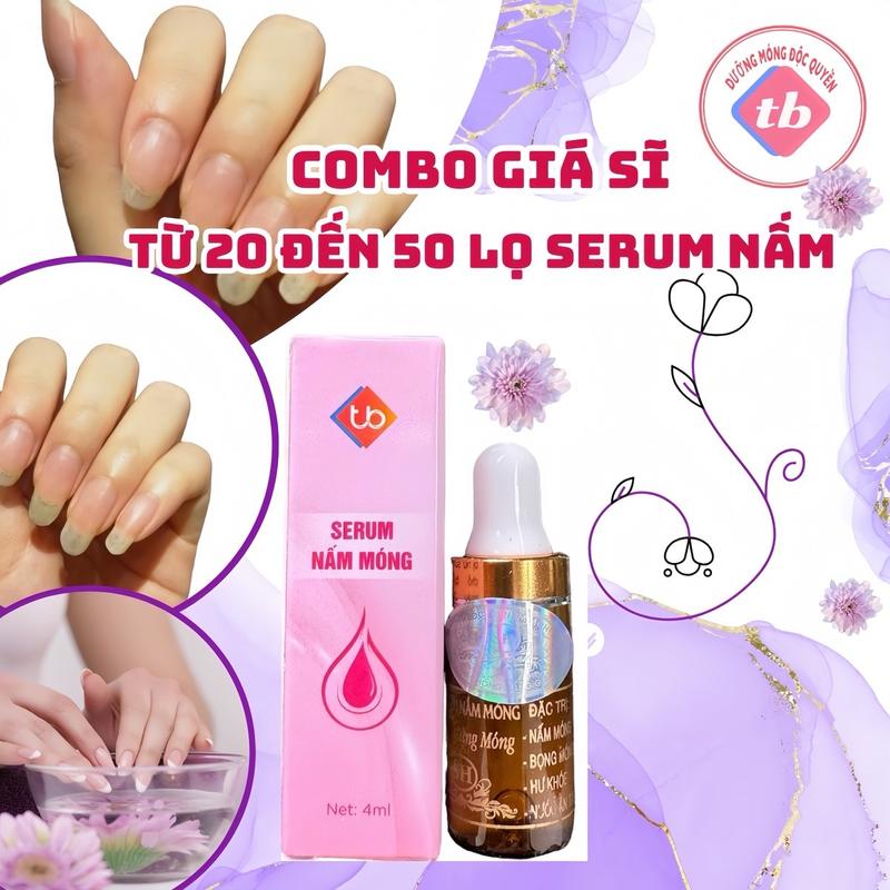 Serum Nấm Móng Tay, Combo 20 Lọ Và 50 Lọ Serum Dưỡng Tình Trạng Nấm Móng Tay Và Móng Chân , Do Làm Nails hoặc sơn gell dành cho thợ tiệm nails. Chăm sóc móng tay . serum _ Trà