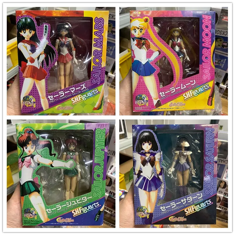 Mô Hình Hành Động Anime, SHF Tsukino Usagi, Thủy Thủ Mặt Trăng, Thủy Thủ Sao Thủy, Thủy Thủ Sao Hỏa, Thủy Thủ Sao Mộc, Thủy Thủ Sao Thiên Vương, Sao Thổ, Búp Bê Mô Hình Đồ Chơi