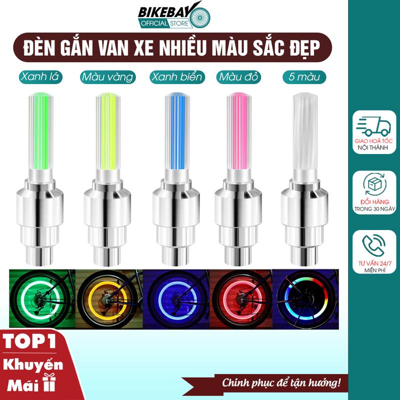 ĐÈN VAN Đèn led gắn van xe đạp thể thao nhiều màu sắc chống nước cực chất - DV01