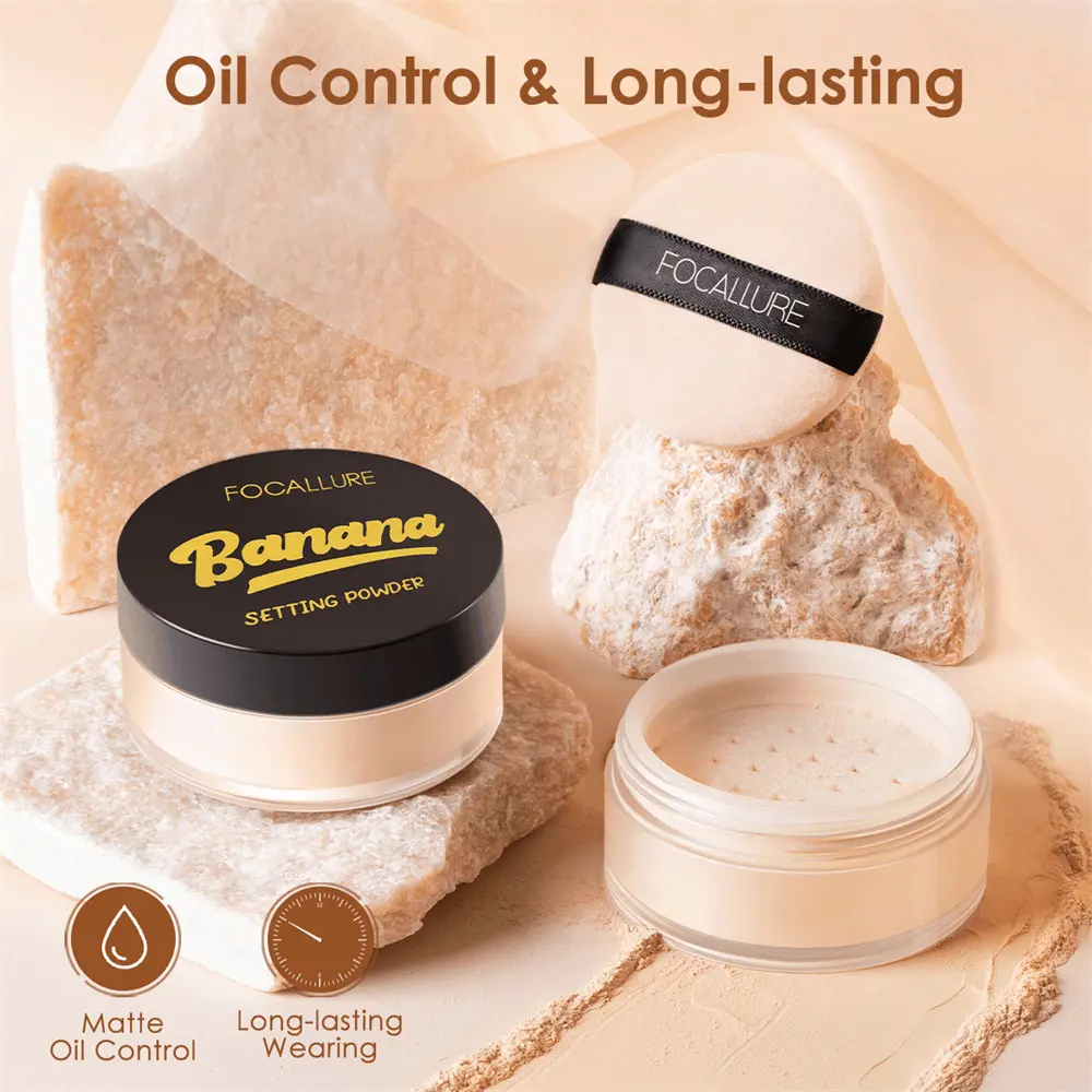 FOCALLURE Banana Loose Setting Powder Oil Controller Matte Lightweight Translucent Soft Waterproof Lasting Makeup Powder