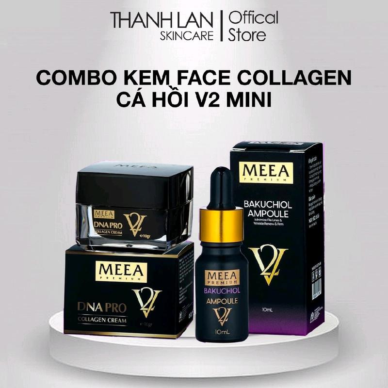 COMBO KEM FACE CÁ HỒI DNA VER 2 & TINH CHẤT BAKUCHIOL SIZE MINI  [ Face Collagen DNA Pro ] Skincare Serum