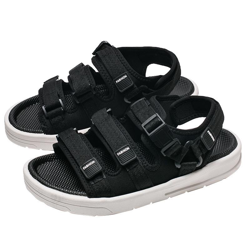 Dép sandal nam nữ học sinh phong cách ulzzang Hàn Quốc đi cực êm chân chống trơn trượt cực bền TH-12 Cao Su Đế Bằng