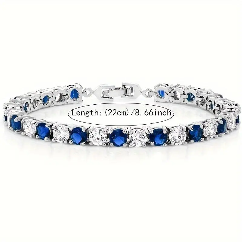 1pc Italian Luxury 925 Silver Moissanite Inlaid Bracelet, Designed By Italian Designers, Handmade, Perfect Anniversary Gift For Wife, Suitable For Various Occasions Like Banquets, Included Exquisite Jewelry Box 3