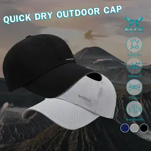 Elfs Active Quick Dry Baseball Cap Topi Olahraga Breathable Reflective Outdoor