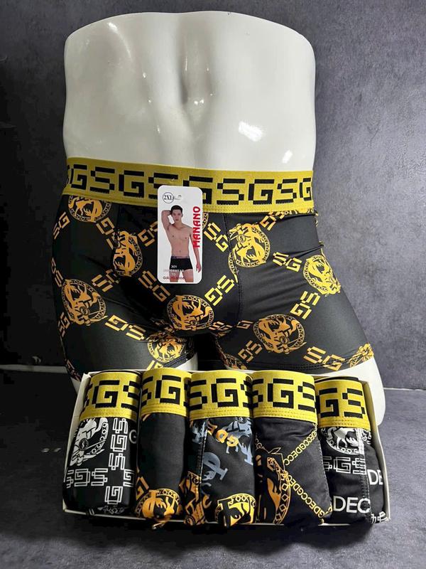 Hộp 5 sịp nam hoàng gia chất liệu thun lạnh, quần lót nam chất liệu co giãn, cạp chun bản to không hằn, lớp lót thông hơi khô thoáng.