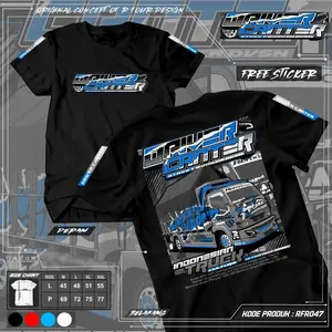 INDOKAOS - KAOS TRUK CANTER RFR047 KAOS TRUK MANIA KAOS TRUK DEWASA KAOS TRUK OLENG Cocok untuk Pria & Wanita