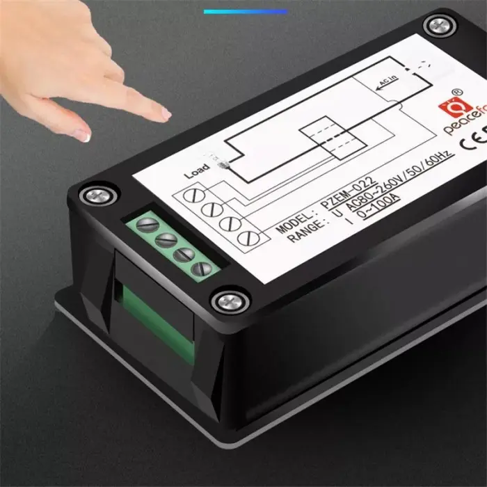 AC watt meter kwh daya 6in1 PZEM-022 220V 100A vlot meter alat ukur 2