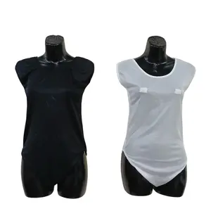 GGS Baju Wanita (Tanpa Stocking) Motif Polosan Ukuran One size Bahan Katun Dengan Varian Black dan White Y4039