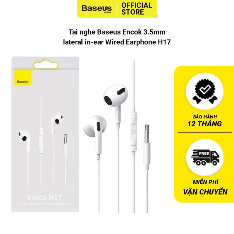 Tai nghe dây 3.5mm lateral in-ear Wired Earphone H17 Baseus Encok