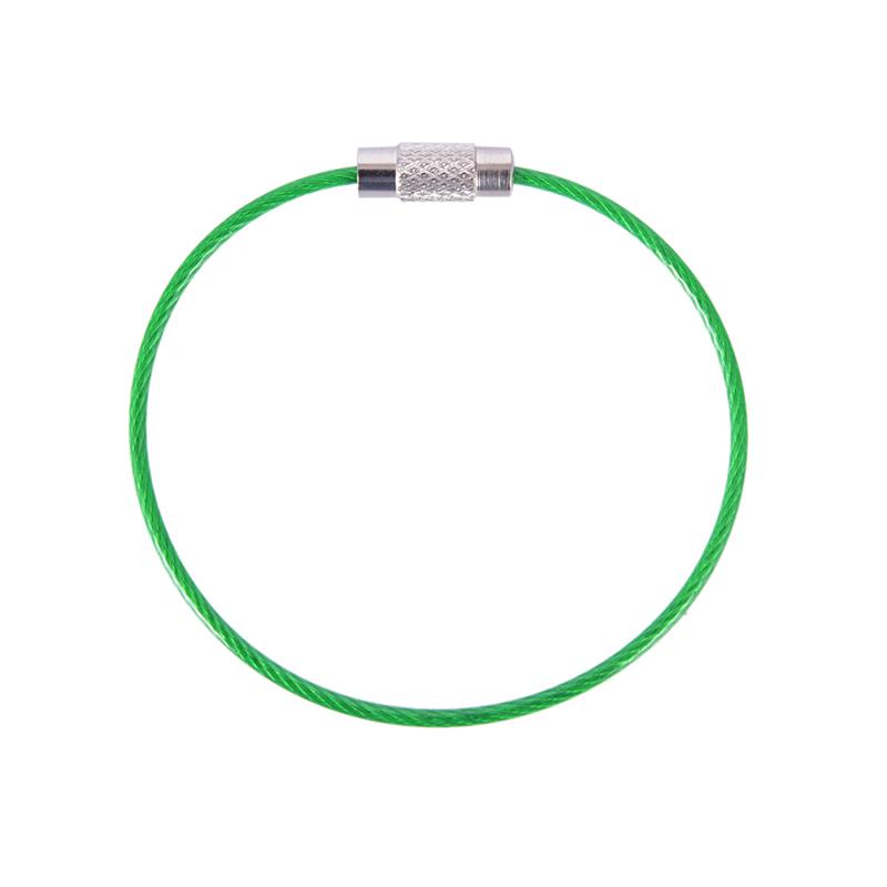 Product Introduction of Wire Keychain Keyring Circle Rope Cable Loop Screw Lock Gadget 23