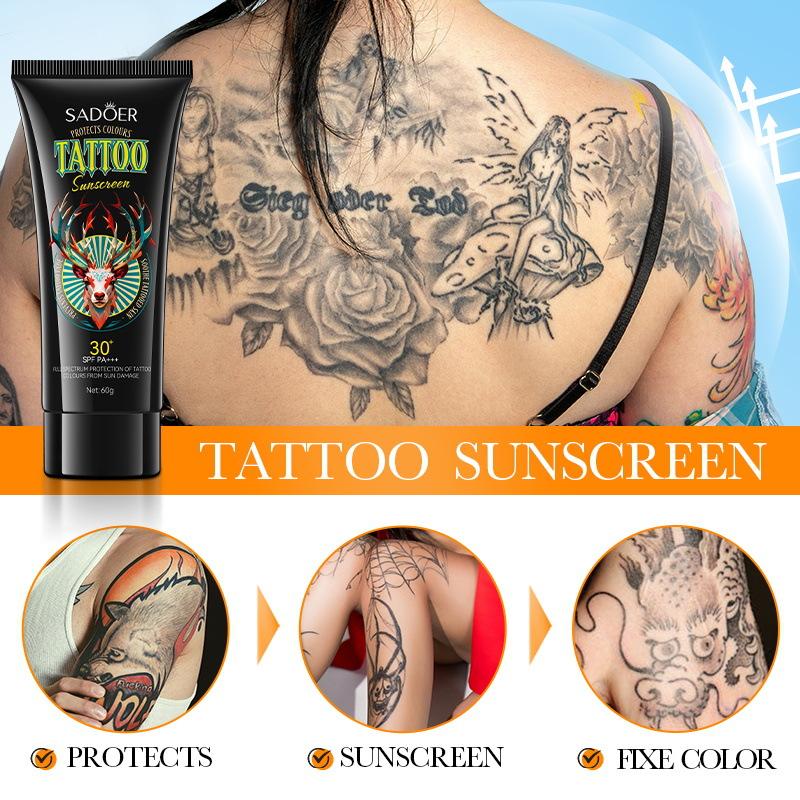 60g Tattoo Protects Colors Sunscreen SPF30+ PA+++ Protecting Tattoo Skins Full Spectrum Protection Soothing Moisturize Ultraviolet-Proof  Waterproof Body Care 4