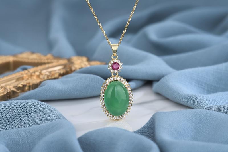 Product Introduction of Copper Plated Golden Ancient Method Inlaid Natural Agate Micro-Inlaid Jewelry Chalcedony Pendant Empty Holder Ornament 2