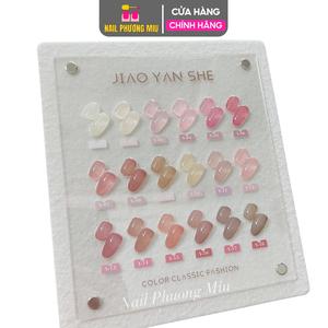 Set Sơn Thạch Đục Jiao Yan She 18 Màu Làm Nail, Tặng Kèm Bảng Màu Mika Trắng Xinh Xắn, Lên Màu Chuẩn Bám Lâu Nữ