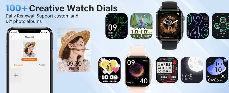 Product Introduction of Smart Watch for Men Android Phones, Fitness Tracker Smartwatch Answer/Make Call,Waterproof Smart Digital Watches for Women Compatible Samsung IOS iPhone Heart Rate Blood Oxygen Readings (Black) 8