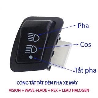 Công Tắc Tắt Đèn Pha Xe Hongda Vision Wave A110 Blade rsx led Lead lead125 - Chính Hãng