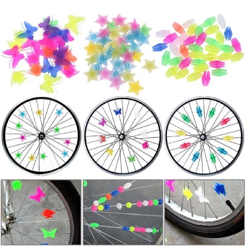 1 Bags Luminous Bicycle Wheel Plastic Spokes Colorful Wrap Tubes ...