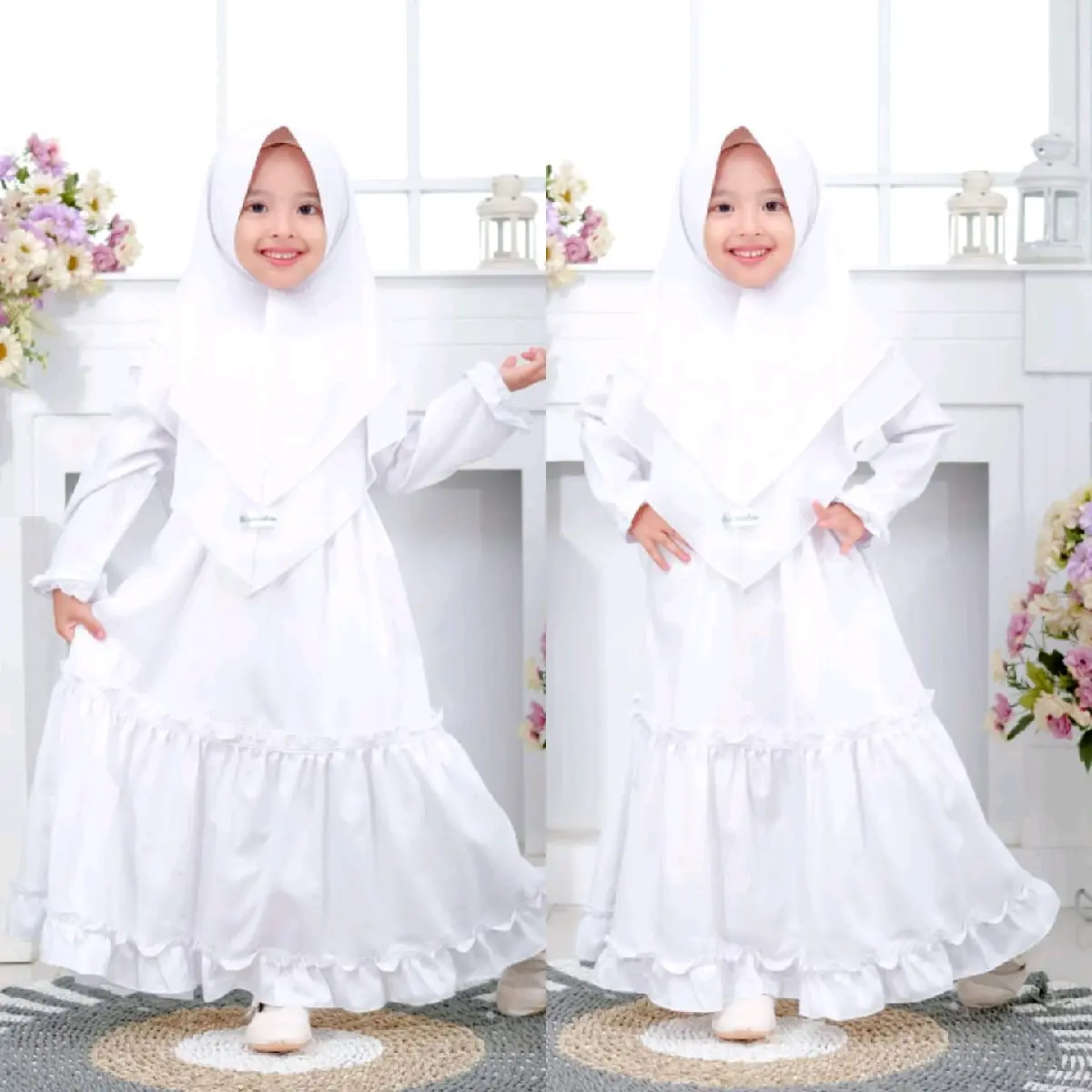 Baju Gamis Anak Perempuan Muslim Warna Polos Putih Bersih Manasik Haji Katun Toyobo Fodu Premium Lengkap Ukuran Dari Bayi Sampai Tanggung Bisa Couple Ibu Set Hijab Jilbab Untuk Manasik Dan Lebaran Kerudung Variasi