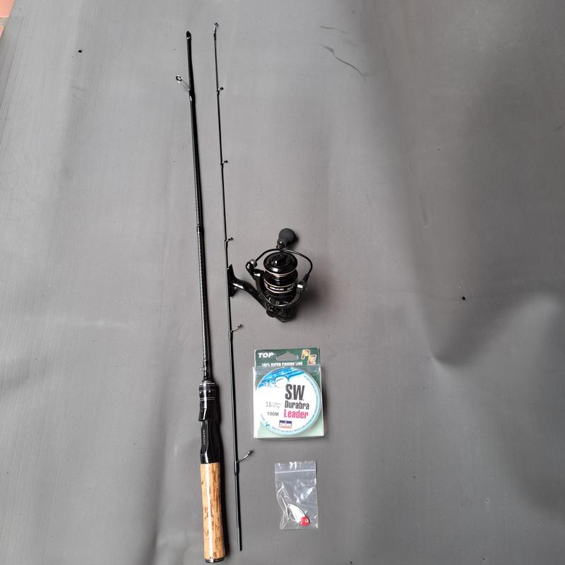 combo bộ  cần câu lure  ul câu suối kèm máy ac 2000 và mồi câu  đi  câu cá