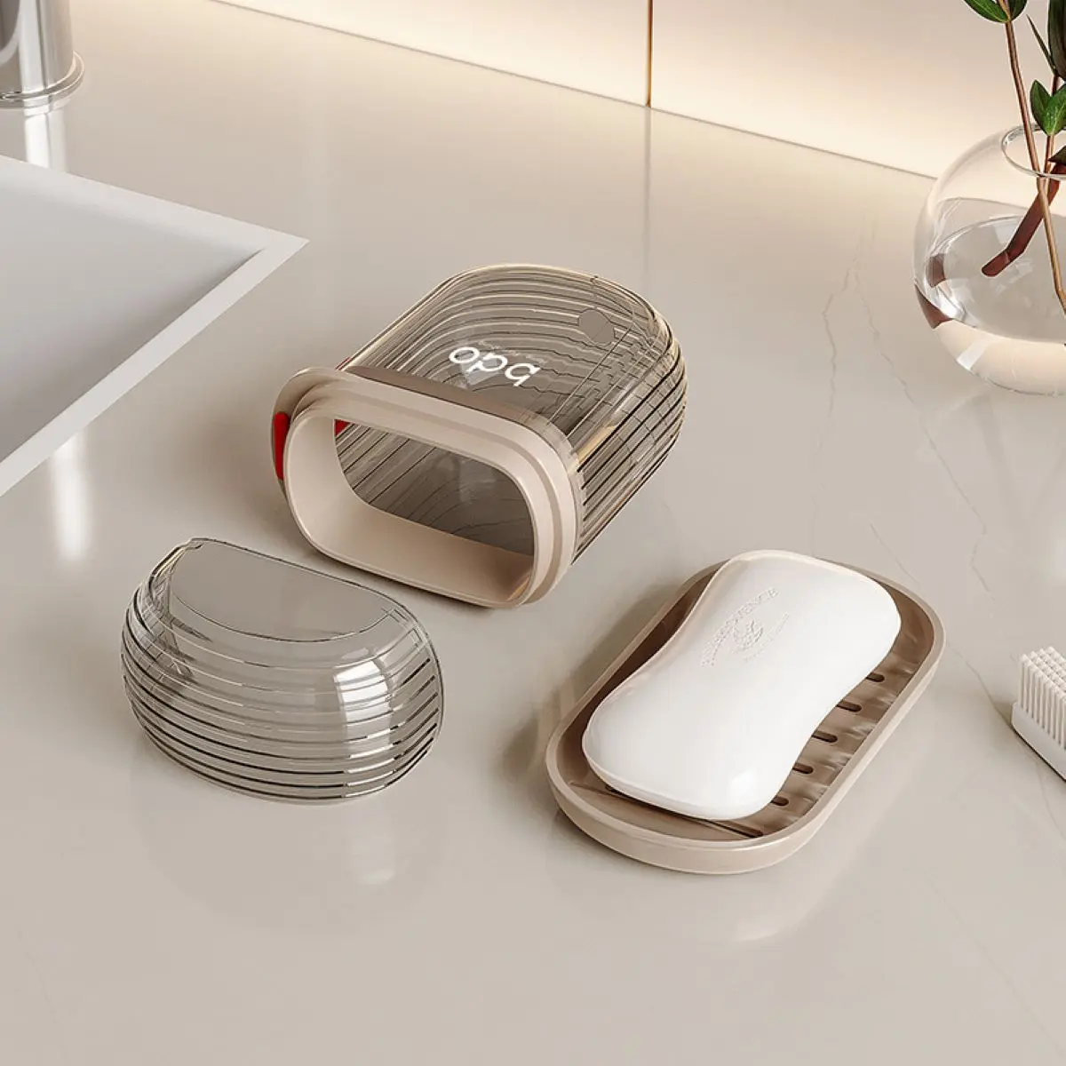 travel soap container dish tray Travel Soap Dish With Drain Portable soap Holder with Cover portable travel bdo toothbrush case soapdish