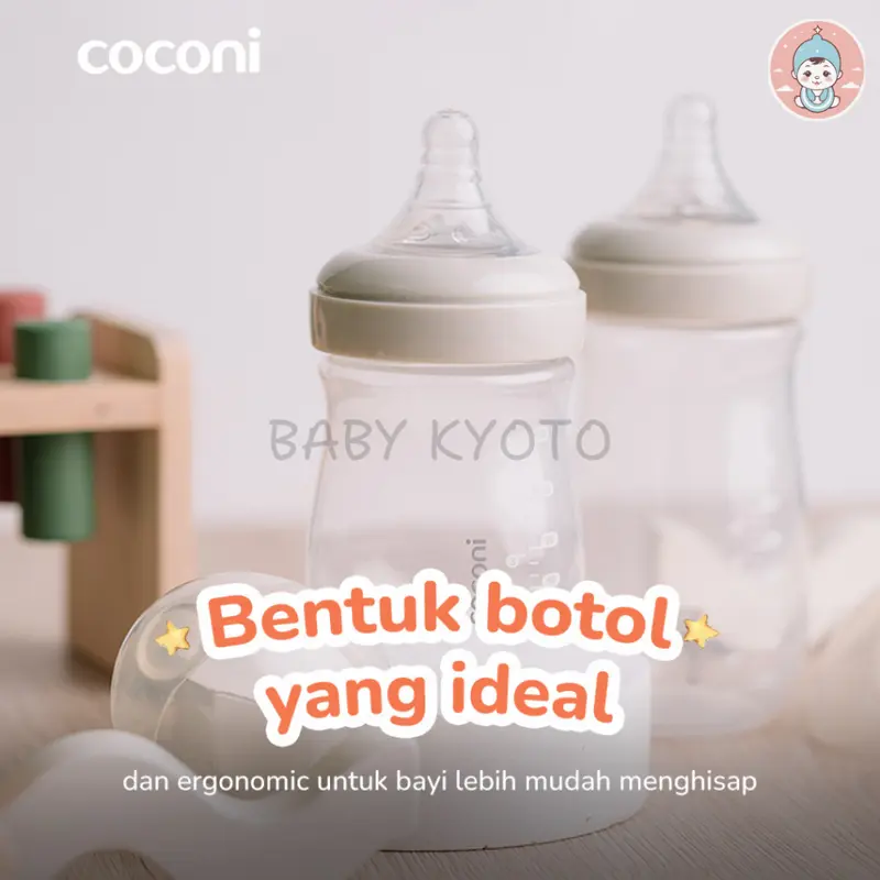 BK Coconi Wide Neck Baby Feeding Bottle Botol Dot Susu Asi Bayi Wideneck Anti Kolik 120/270 Ml 1