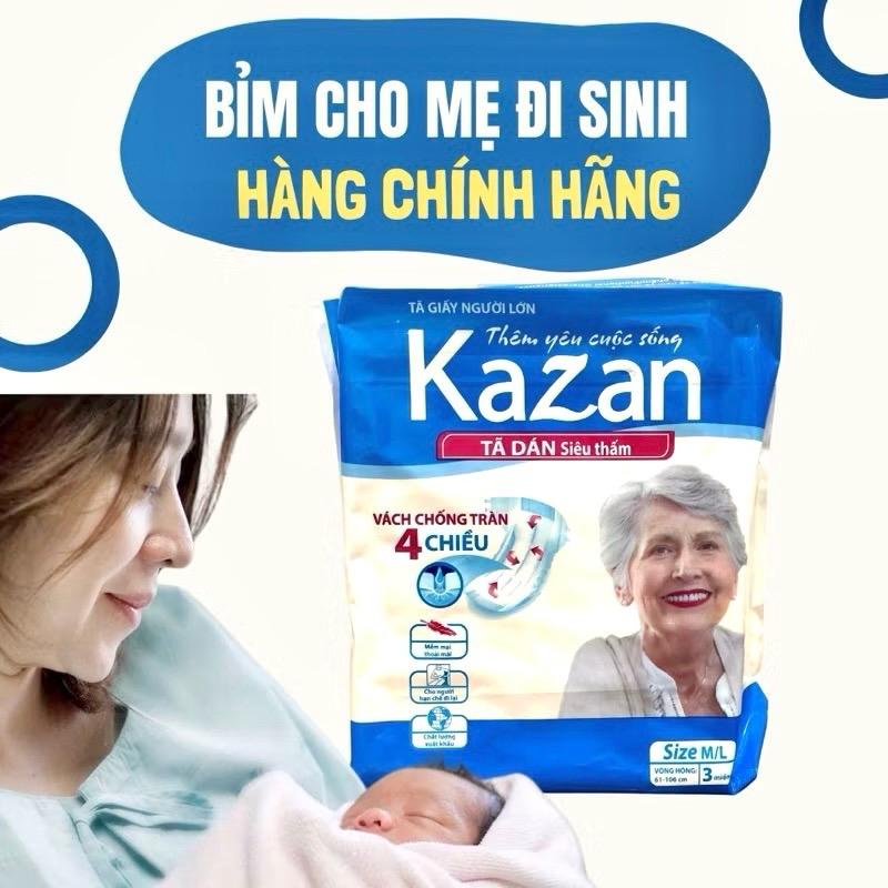 Set 3 miếng Bỉm đi sinh cho mẹ, Tã dán người lớn KAZAN tiện lợi và thấm hút tốt (mới)
