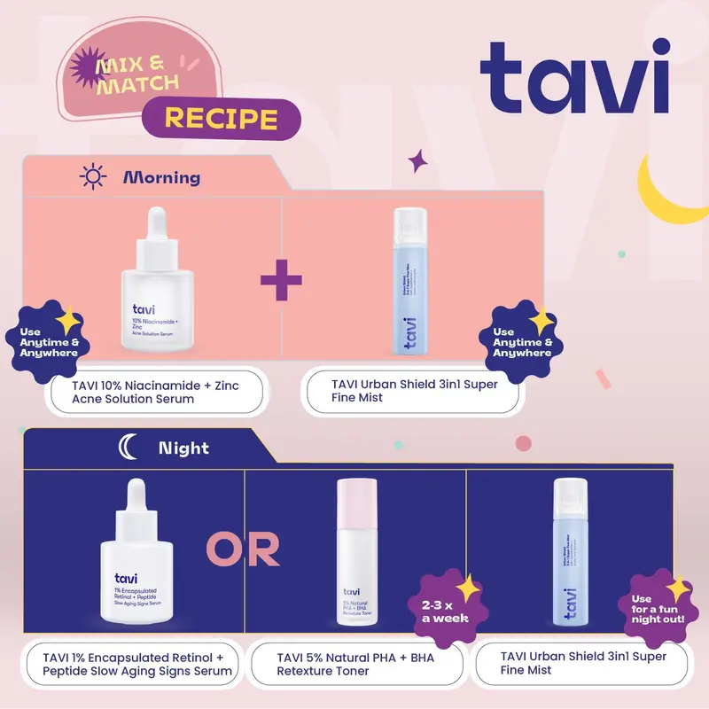 TAVI 5% Natural PHA + BHA Retexture Toner 100ml - Kulit Halus Glowing 6