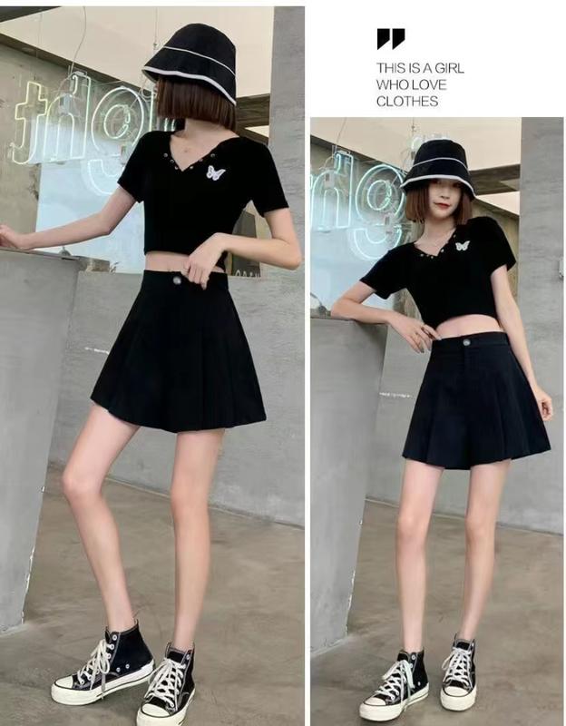 Product Introduction of Fat Girl Wide Leg Pants in Stock 2024 Summer plus Size Plump Girls Pleated Shorts High Waist Outer Wear A-line Wide Leg Pants Small Casual Hot Pants 23