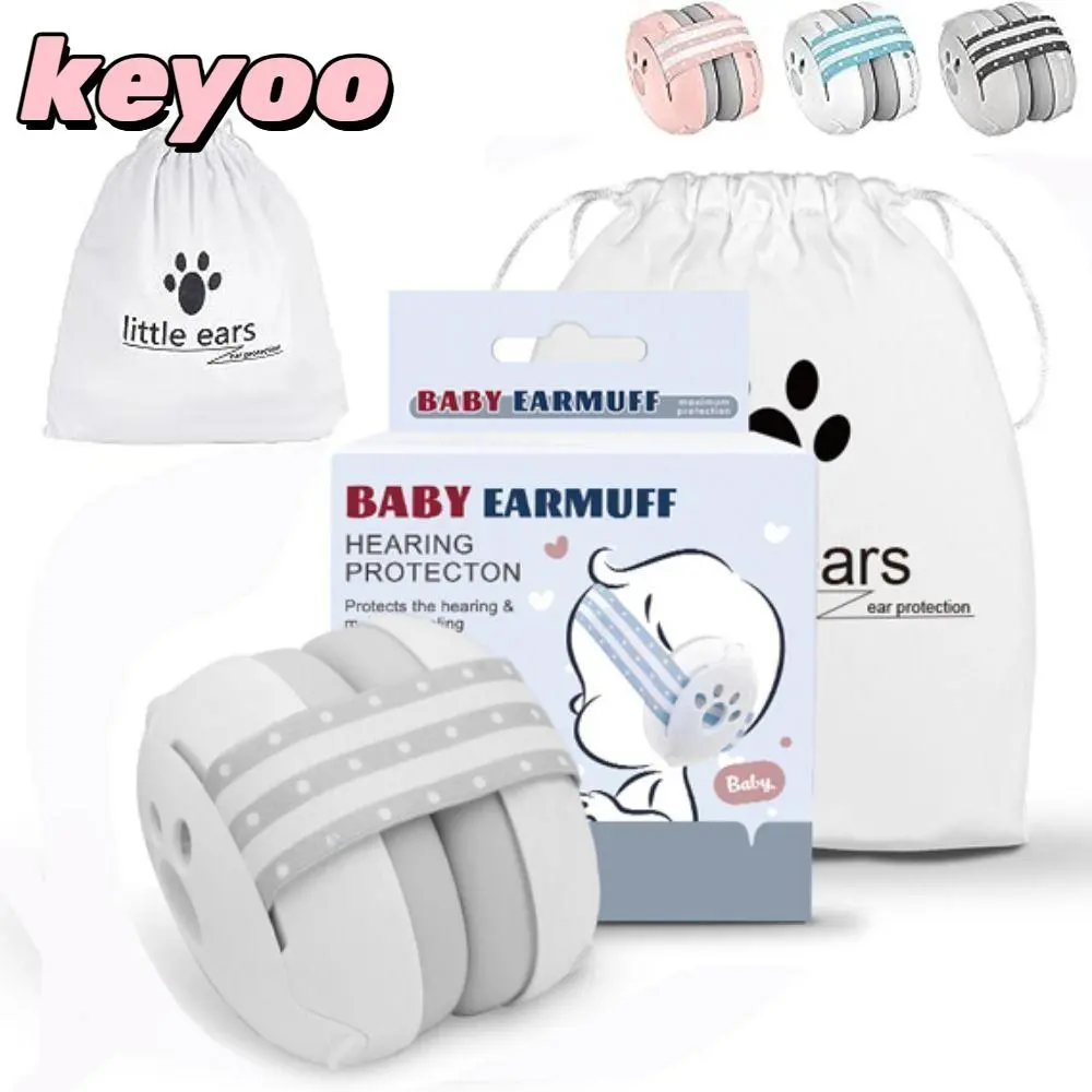 Comfortable Adjustable Baby Noise Reduction Earmuffs ABS with Elastic Headband Noise Cancelling Headphones Hearing Protection Improves Sleep Infant Ear Muffs for Babies and Toddlers