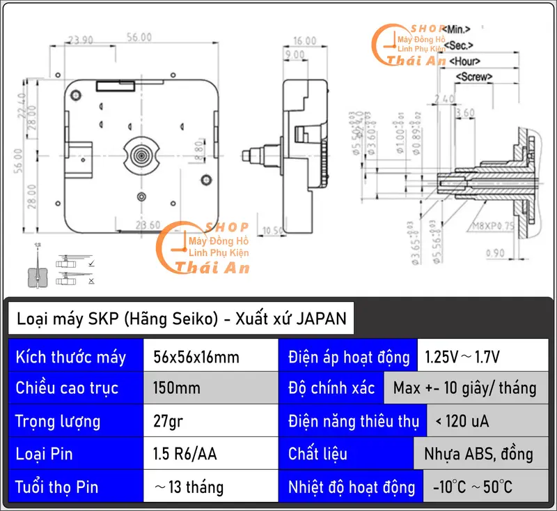 Máy Đồng hồ treo tường Nhật kim trôi (BH 2 năm) 4