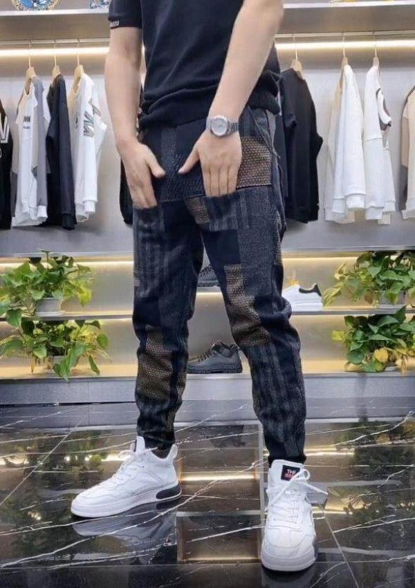 Product Introduction of NGHG MALL-Quần Thường Ngày Kẻ Sọc Dày Chải Cho Nam, Quần Harun Co Giãn, Xu Hướng, Người Nổi Tiếng Trên Internet, Mùa Thu Và Mùa Đông Mới Menswear Pants Đen 4