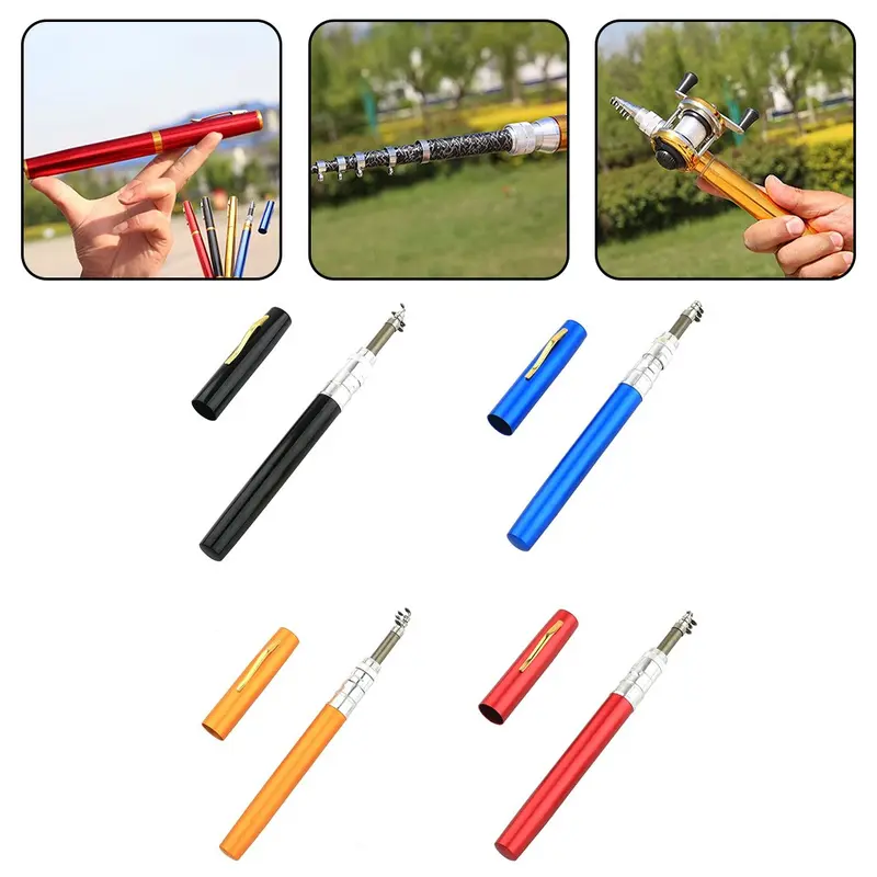 Cần Câu Cá Bỏ Túi Có Thể Gấp Gọn 1 Bộ, Kiểu Bút, Cần Câu Siêu Ngắn Nhỏ, < NÓNG > 0