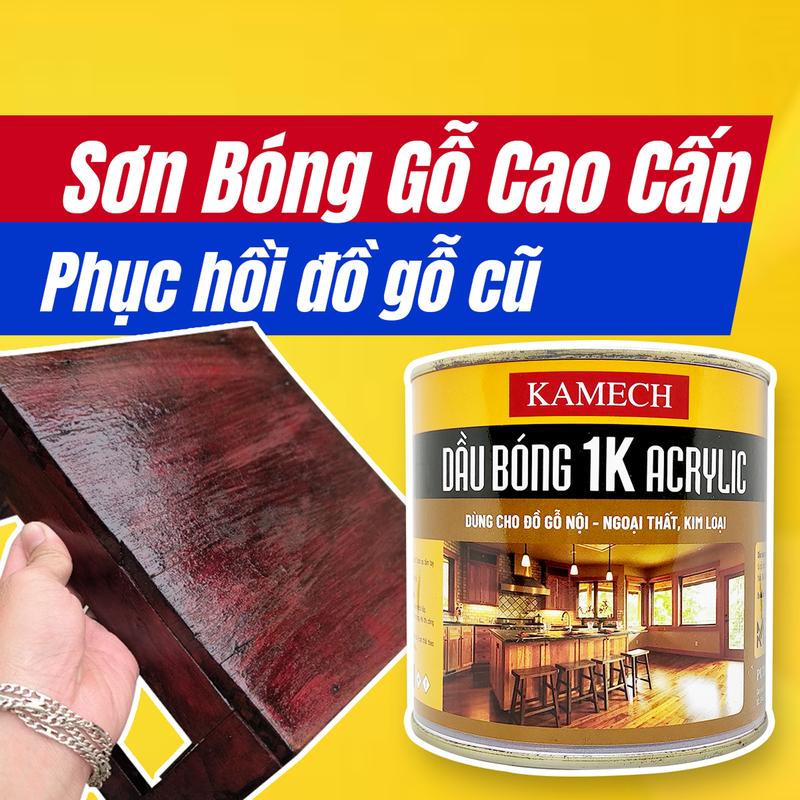 Sơn gỗ màu cánh gián, sơn gỗ 1K màu đẹp, độ bền cao, dễ sử dụng