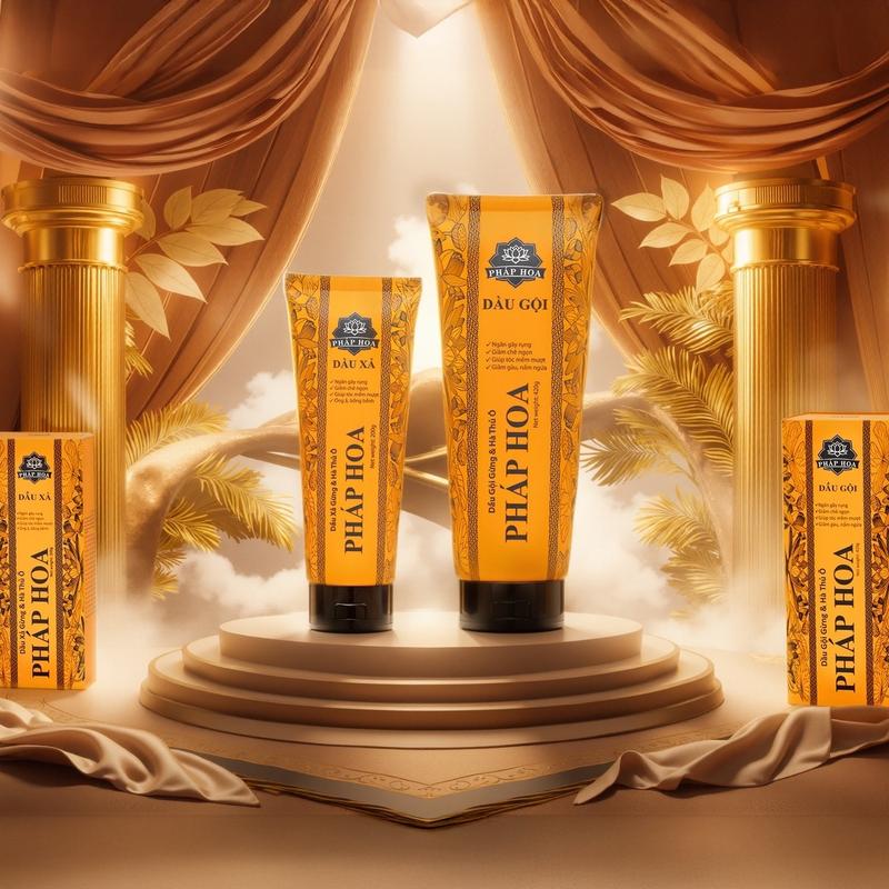 Combo Gội Xã Gừng & Hà Thủ Ô ( Pháp Hoa ) - Phiên Bản Primeum ( Mới ) - Kích Mọc, Gàu Ngứa, Kiềm Dầu, Giảm Rụng, Phục Hồi, Cấp Ẩm, Phồng Chân Tóc 4