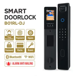 Joneytech Smart Door Lock B01RLDJ Fingerprint Face Recognition WiFi Kunci Pintu Rumah Hotel Kos Digital Alarm Anti Maling