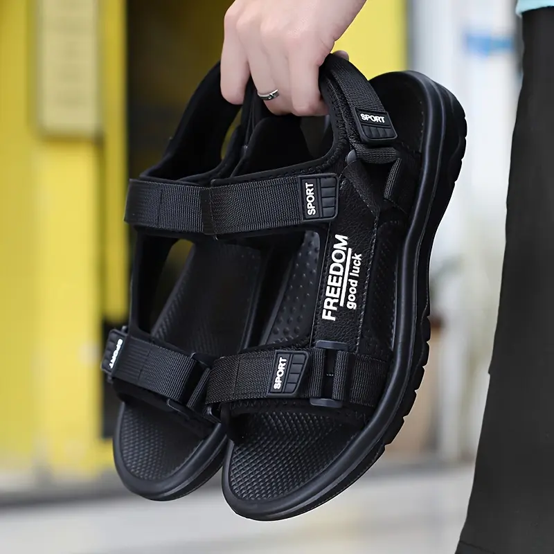 Men's Summer Slide Sandals - Adjustable, Non-Slip & Odor-Resistant | Comfortable Soft Sole Beach Shoes for All Seasons 7