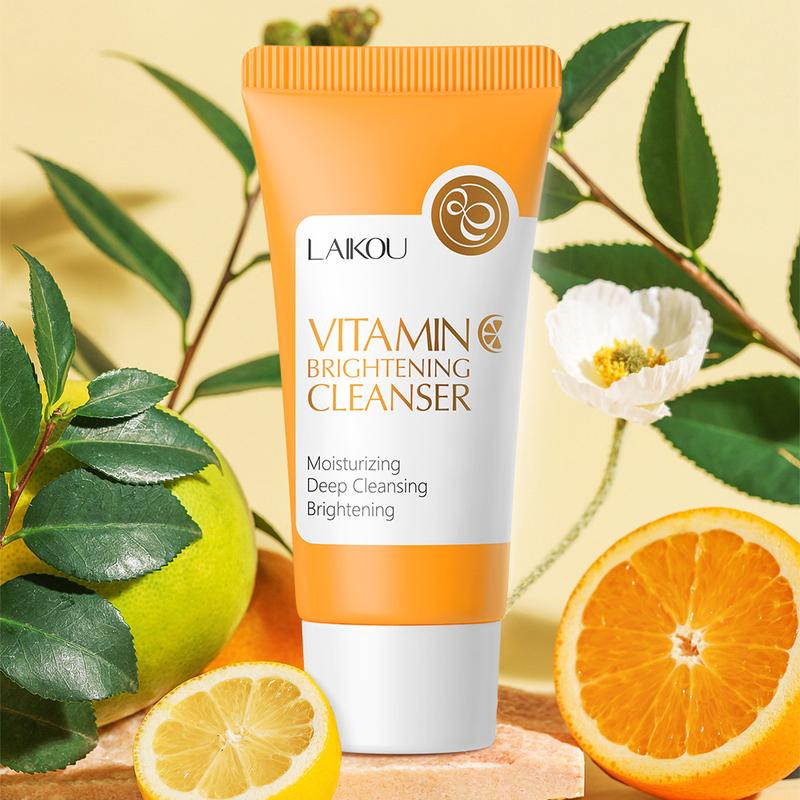Sữa Rửa Mặt Làm Sáng Da Mặt, LAIKOU, Làm Sạch Sâu, Với Vitamin C, Thích Hợp Cho Mụn Đầu Đen, Sữa Rửa Mặt Dạng Bọt, 50g 4