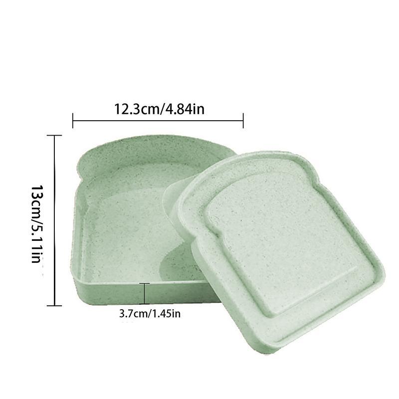 Portable Sandwich Box, 1 Count Bamboo Fiber Bread Storage Box, Food Storage Container For Home Kitchen, Spring Festival Supply for Home & Holiday, Kitchen Accessories 7