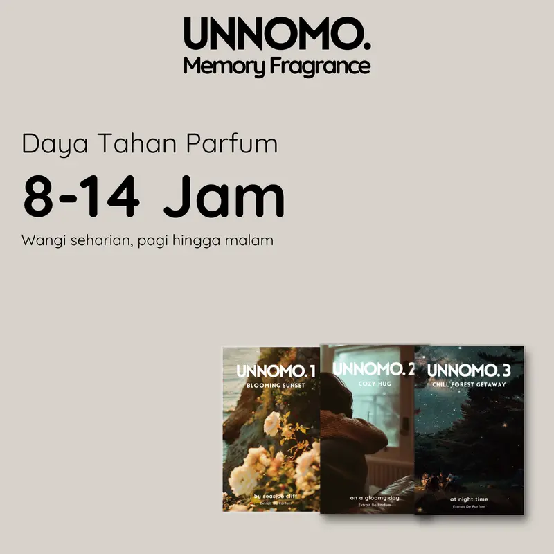 UNNOMO. Discovery Set Travel Size 5.4ml| Extrait De Parfum (EDP) | Citrus Woody Floral Flower | Long Lasting Parfume Tahan Lama | Unisex Orange Perfume Creamy Elegant Lemon Wangi Lily Wanita Calming Feeling Soft 3