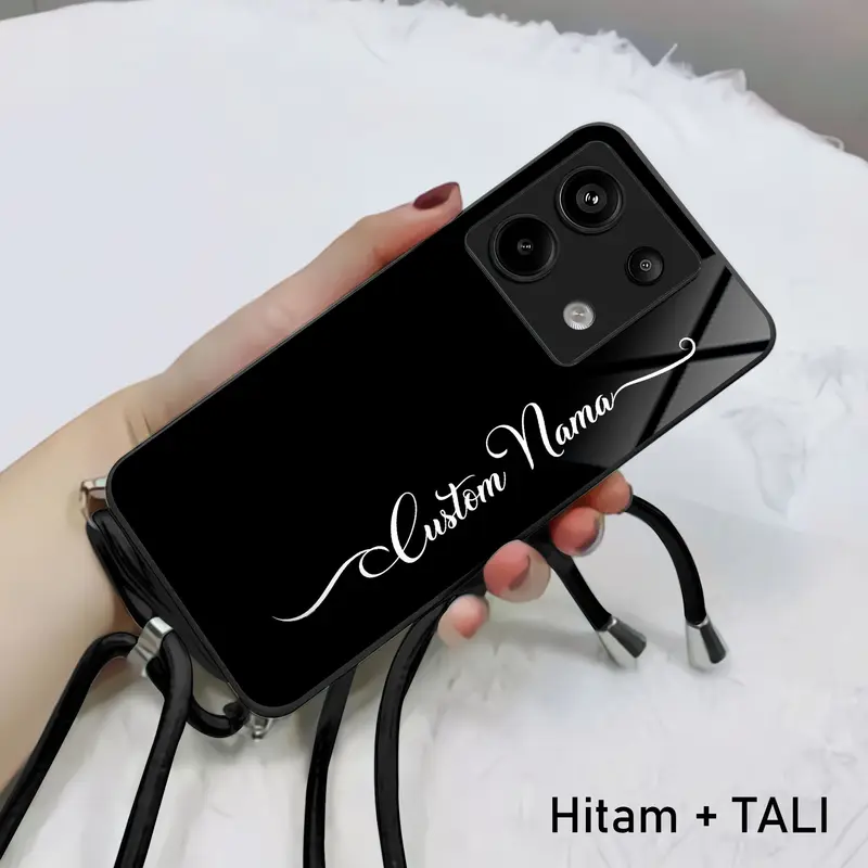 Softcase Glass Custom Case Nama Sendiri Bisa Couple Pasangan Untuk Semua Tipe HP - LIVE Tulis Tipe HP Di Catatan/ Chat Admin Silikon - CASE PREMIUM - CAMERA PROTECTION 2