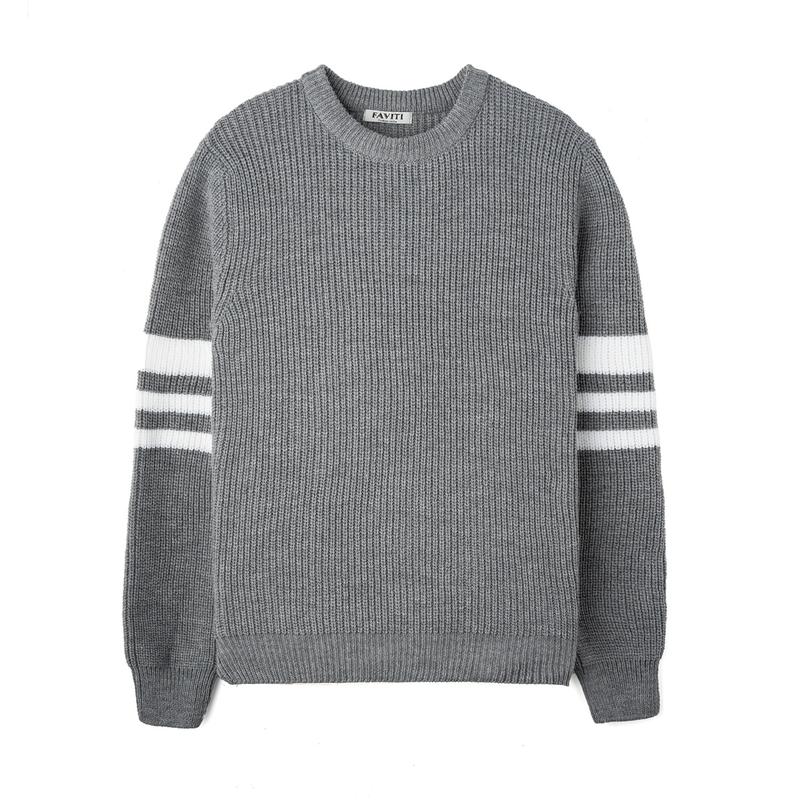 Áo Len Nam Cổ Tròn DYACI Hạt Gạo Phối Sọc Tay Chất Len Dày Dặn Kiểu Dáng Hàn Quốc AL99