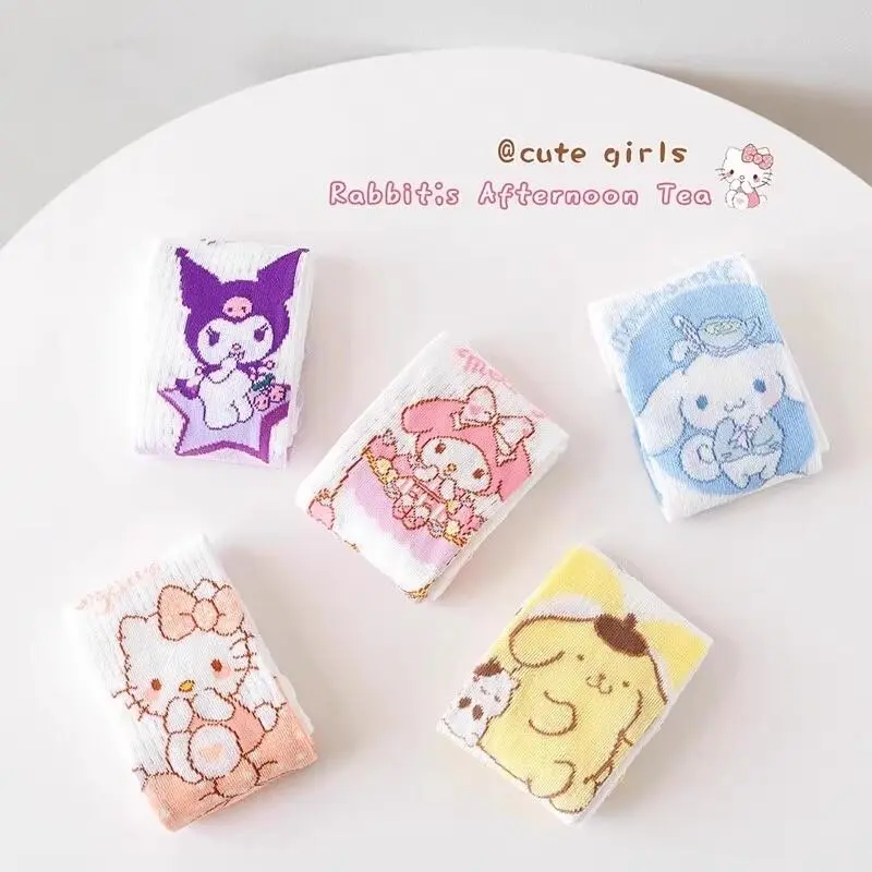 Vớ Anime, Sanirio Kuromi Cinnamoroll, Vớ Mùa Hè Mỏng, Vớ Trung Bình Chiều, Thoáng Khí Và Thoải Mái, Thích Hợp Cho Bé Gái, Có Thiết Kế My Melodies 5