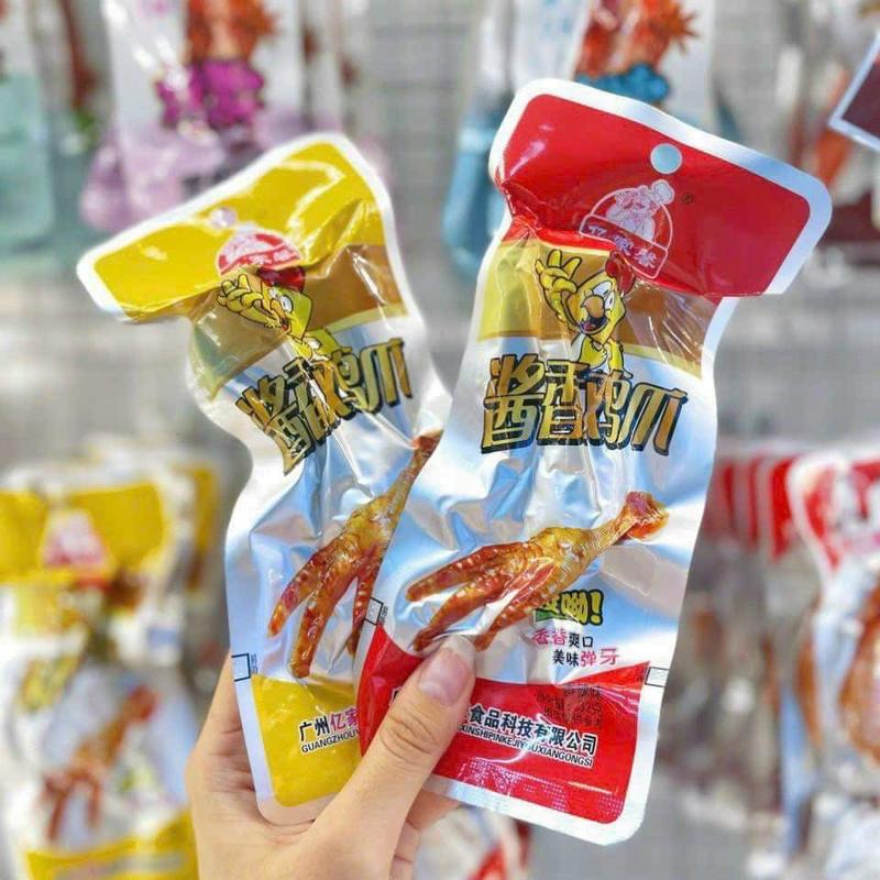 Combo 20 chân gà tứ xuyên ăn liền. Chân 2 màu đỏ, vàng Food Cay. Chân 32gr