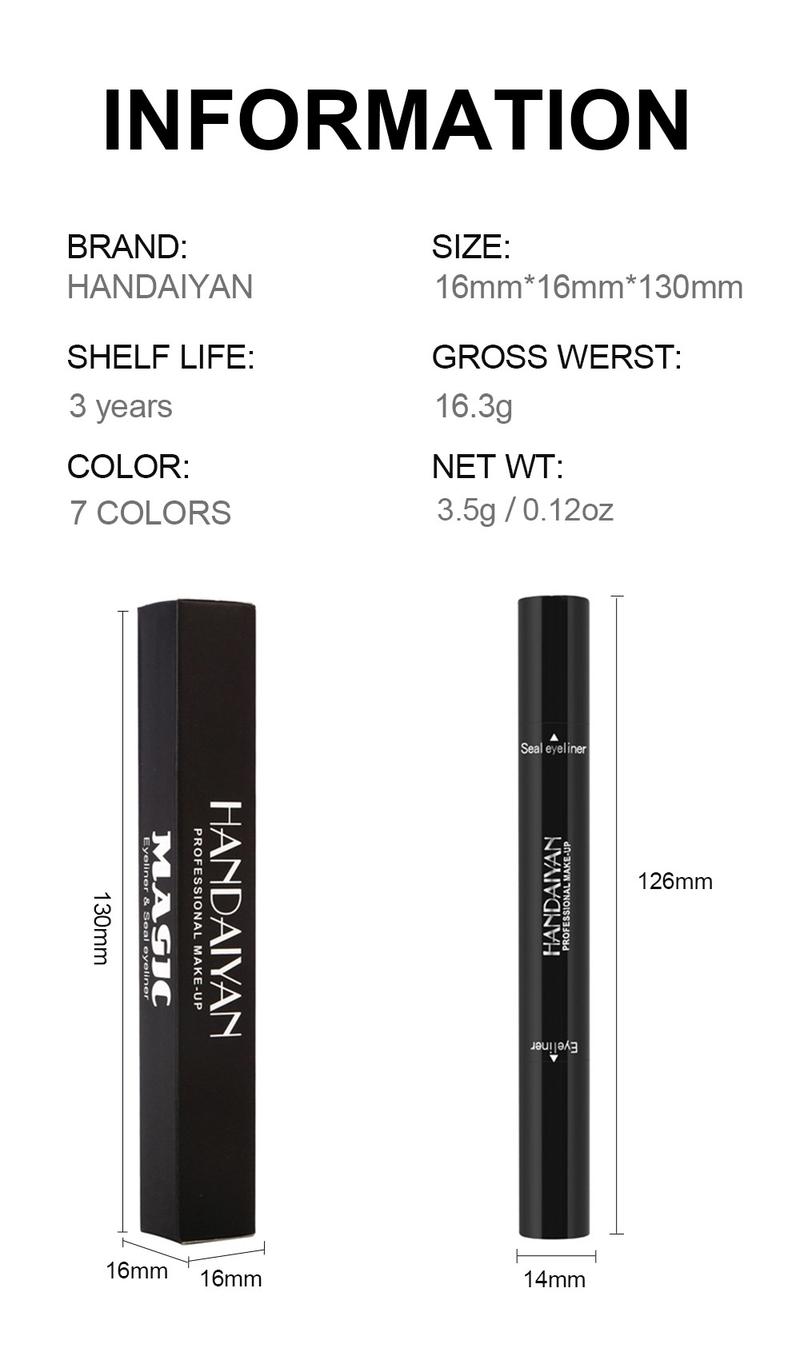 Product Introduction of Handaiyan Triangle Stamp Liquid Eyeliner | Waterproof, 24H Smudge-Proof & Quick-Dry | 2-in-1 Winged/Cat-Eye Stamp Design | Beginner-Friendly, Party/Stage Ready | TikTok Viral in Singapore #SGBeautyHack (Beauty Hack Alert!) 8