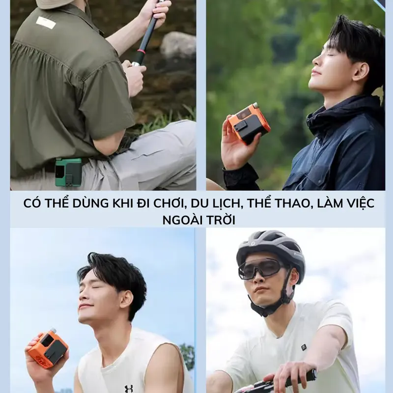 Quạt Tích Điện MUSELOVE, Kẹp Quần Áo, Dung Lượng 10000mAh, Sử Dụng Lên Đến 8h, 100 Mức Độ Gió-QQA01 8