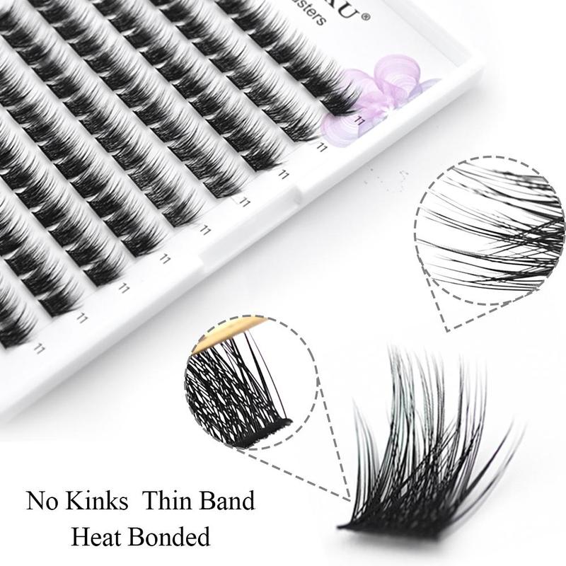 1 Box Mixed Length Cluster False Eyelashes, Natural Look Eyelash Extensions, Self Grafting False Eyelashes, Eye Makeup Supplies For Women & Girls 6