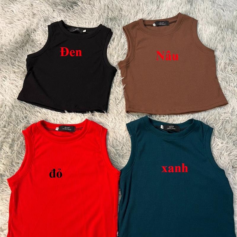 Áo croptop ba lỗ thun tăm 2