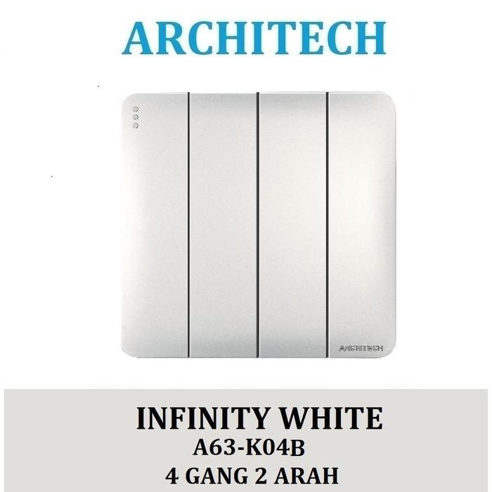 Gambar Architech Infinity A63-K04B White Saklar Hotel/ Cetekan 4 Gang 2 Arah - 4GANG 2ARAH dari ARCHITECH INDONESIA Kota Administrasi Jakarta Utara Tokopedia